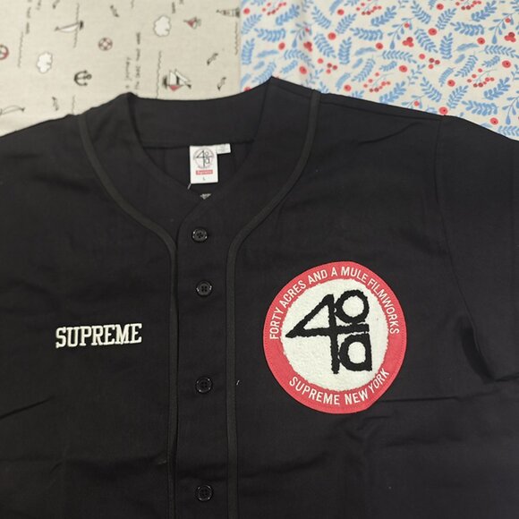 Supreme 40 Acres Twill Baseball Jacket - Picture 3 of 6